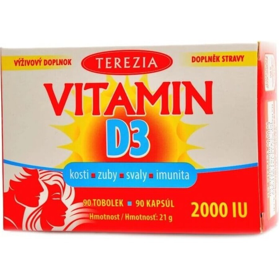 TEREZIA Vitamin D3 2000 IU 1×90 tbl, Nahrungsergänzungsmittel