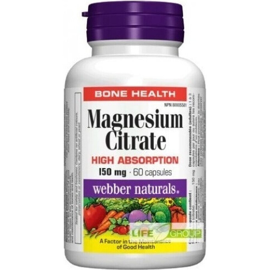 WEBBER NATURALS Magnesium 150 mg 1×60 tbl, Nahrungsergänzungsmittel