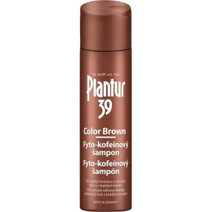 Shampooing Plantur 39 Colour Brown Phyto-caféine 1×250 ml, shampooing avec caféine