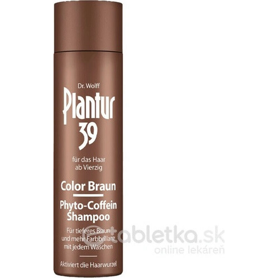 Shampooing Plantur 39 Colour Brown Phyto-caféine 1×250 ml, shampooing avec caféine