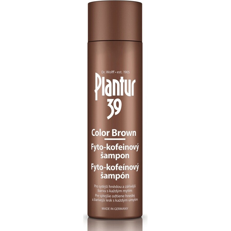 Shampooing Plantur 39 Colour Brown Phyto-caféine 1×250 ml, shampooing avec caféine