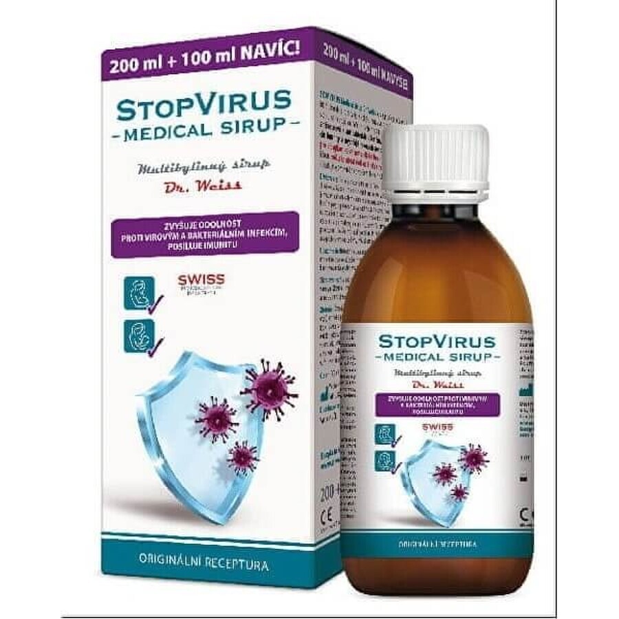 STOPVIRUS Sirop médical Dr. Weiss 1×300 ml, sirop à base de plantes multiples