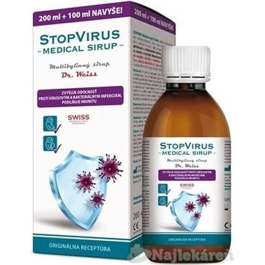 STOPVIRUS Sirop médical Dr. Weiss 1×300 ml, sirop à base de plantes multiples