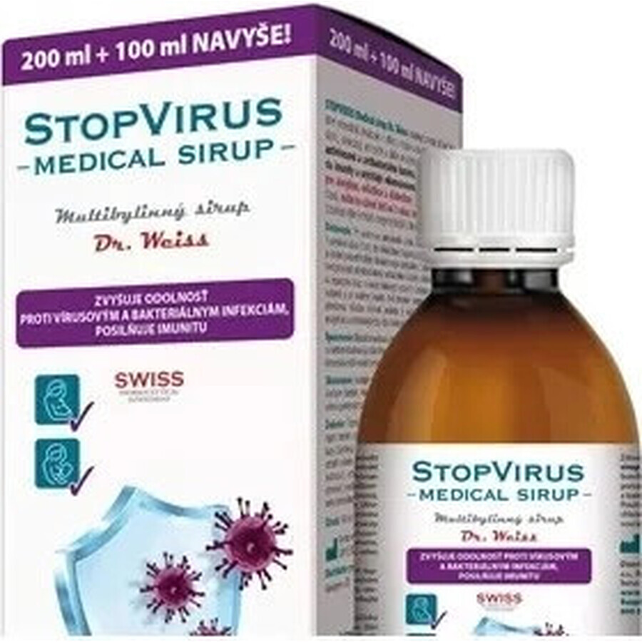 STOPVIRUS Sirop médical Dr. Weiss 1×300 ml, sirop à base de plantes multiples