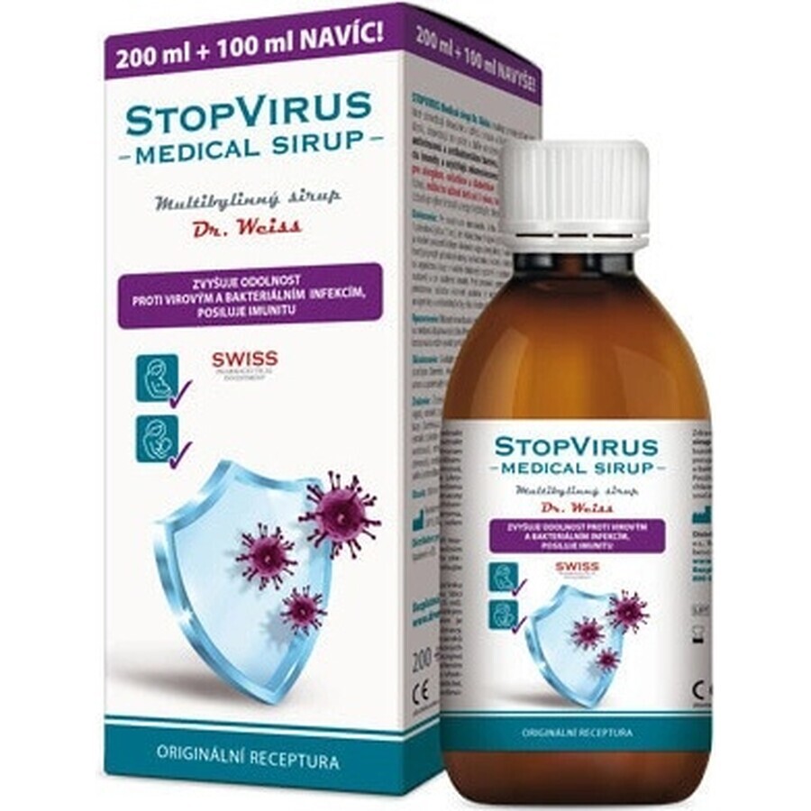 STOPVIRUS Sirop médical Dr. Weiss 1×300 ml, sirop à base de plantes multiples