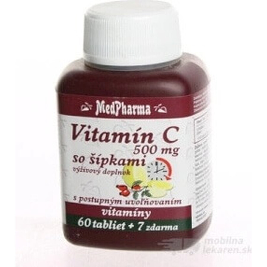 MedPharma VITAMINA C 500MG con flechas 1×37 tbl, liberación gradual