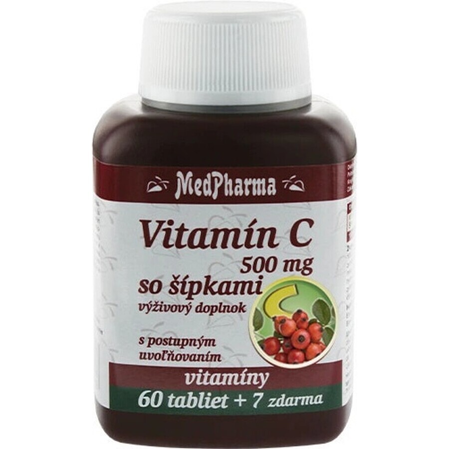 MedPharma VITAMINA C 500MG con flechas 1×37 tbl, liberación gradual