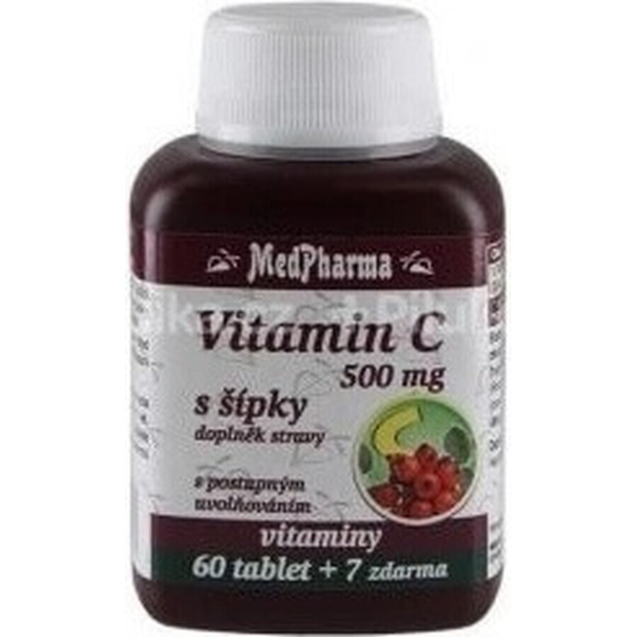 MedPharma VITAMINA C 500MG con flechas 1×37 tbl, liberación gradual