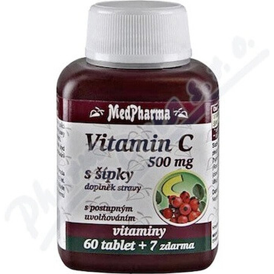 MedPharma VITAMINA C 500MG con flechas 1×37 tbl, liberación gradual