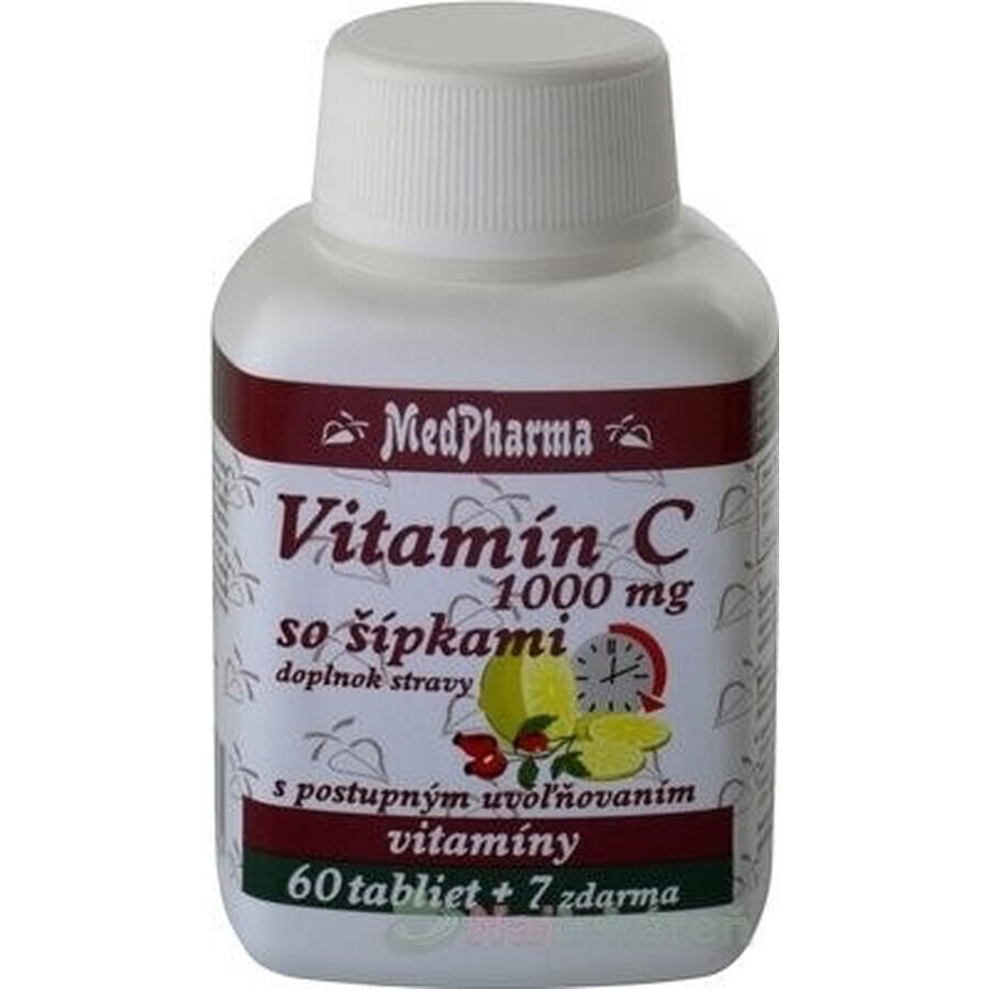 MedPharma VITAMINA C 500MG con flechas 1×37 tbl, liberación gradual