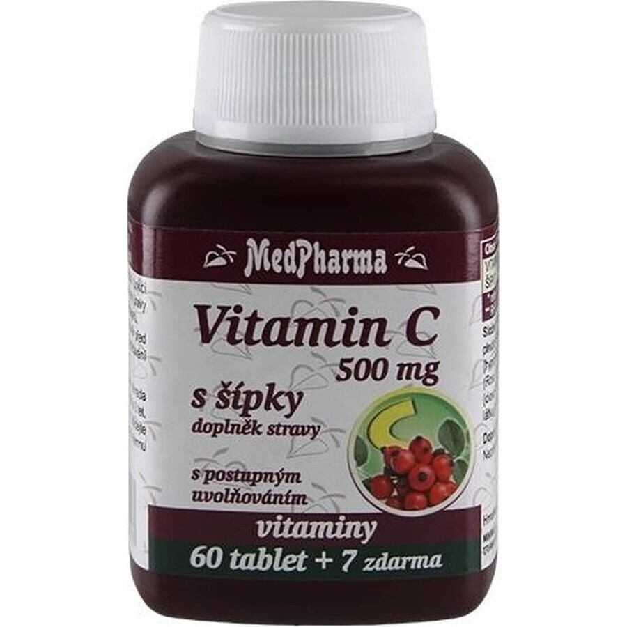 MedPharma VITAMINA C 500MG con flechas 1×37 tbl, liberación gradual