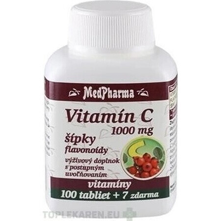 MedPharma VITAMINA C 1000 mg con escaramujo 1×37 tbl, liberación gradual