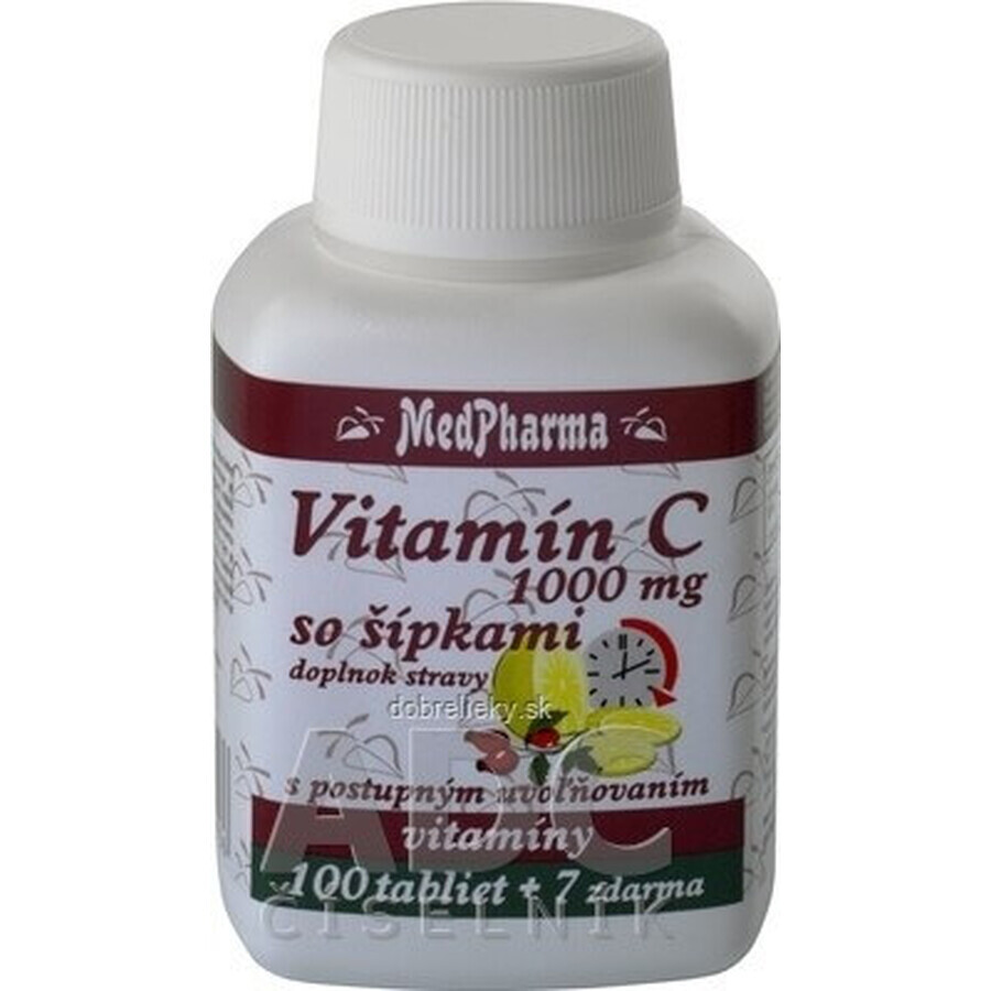 MedPharma VITAMINA C 1000 mg con escaramujo 1×37 tbl, liberación gradual