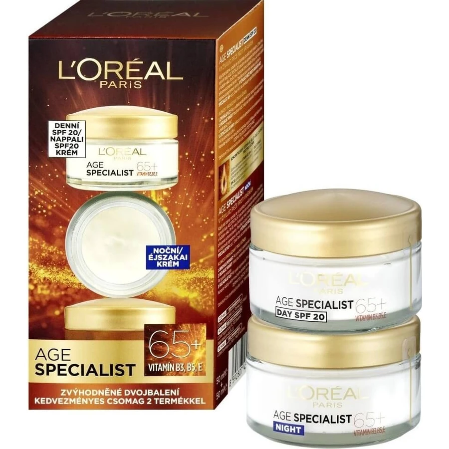 L'Oréal Paris Spécialiste de l'âge 65+ double pack 2×50 ml, cosmétiques