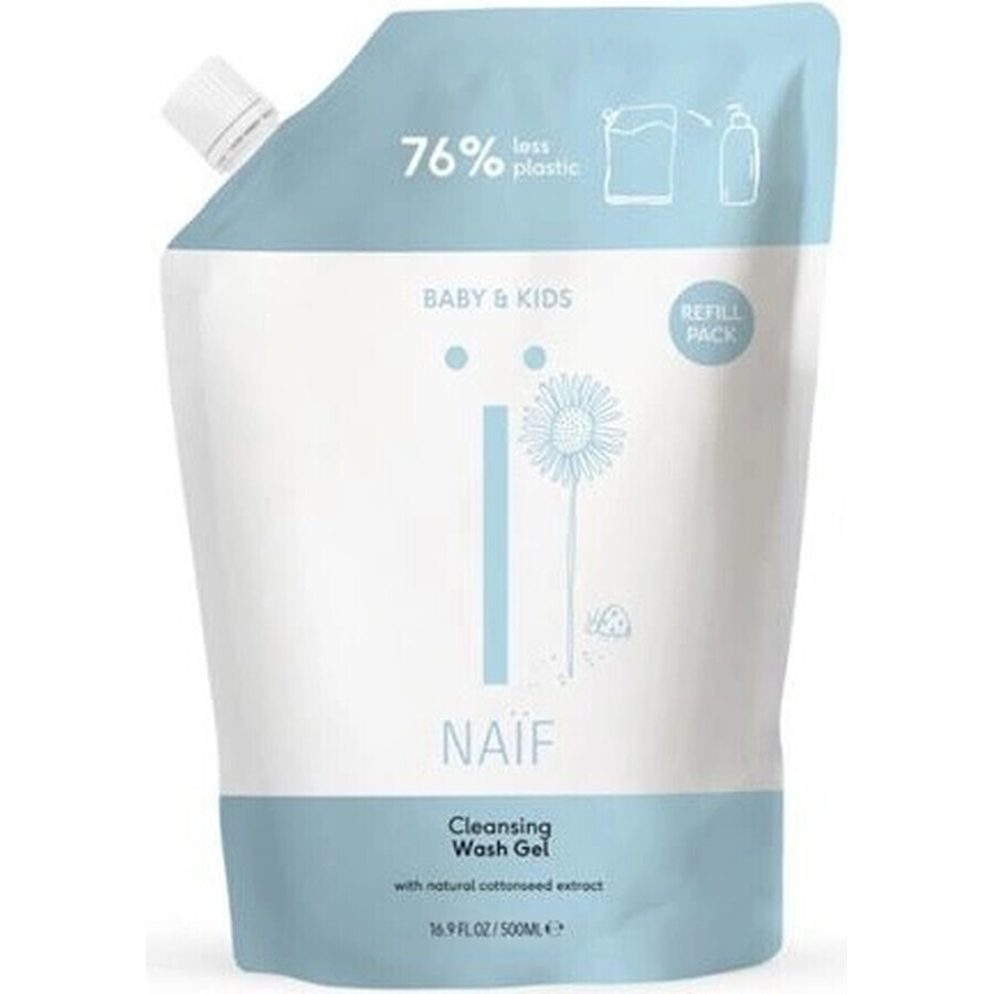 NAÏF Gel detergente e lavante per bambini e neonati 1×500 ml, gel detergente e lavante per bambini