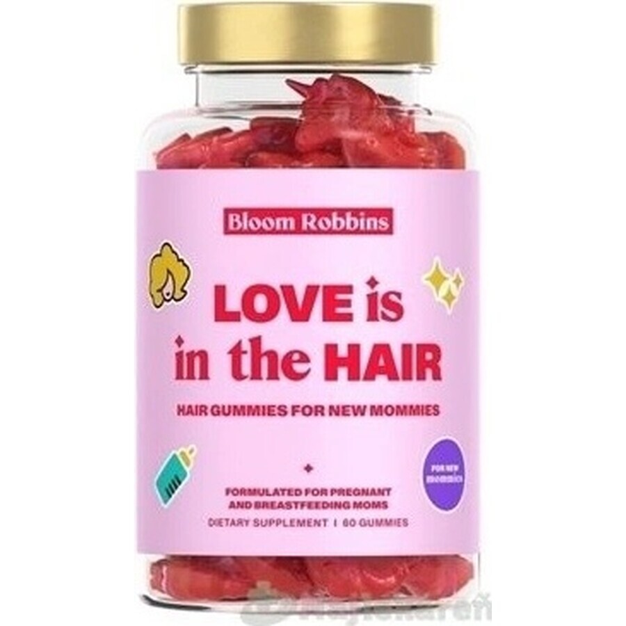 LOVE is in the HAIR - Chicle capilar para nuevas mamás 1×60 pcs, suplemento nutricional para mamás