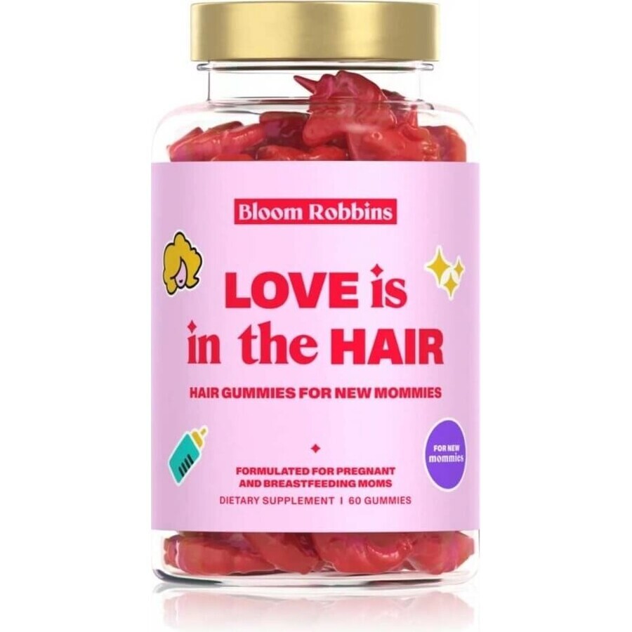 LOVE is in the HAIR - Chicle capilar para nuevas mamás 1×60 pcs, suplemento nutricional para mamás