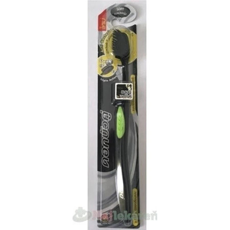 Twin Lotus Bamboo Bamboo Charcoal Zahnbürste 1×1 Stück, Zahnbürste