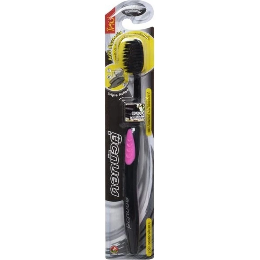 Twin Lotus Bamboo Bamboo Charcoal Zahnbürste 1×1 Stück, Zahnbürste
