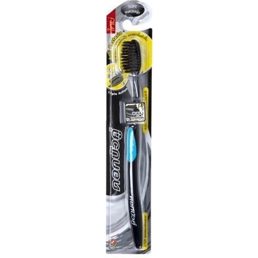 Twin Lotus Bamboo Bamboo Charcoal Zahnbürste 1×1 Stück, Zahnbürste