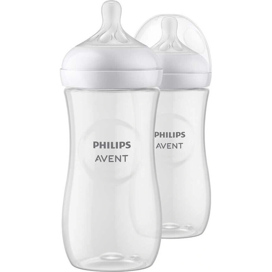 Philips AVENT Natural Response Biberón 330 ml, 3m+ 2 unidades 1×2 unidades 1×2 Biberón, vidrio