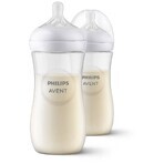 Philips AVENT Natural Response Biberón 330 ml, 3m+ 2 unidades 1×2 unidades 1×2 Biberón, vidrio