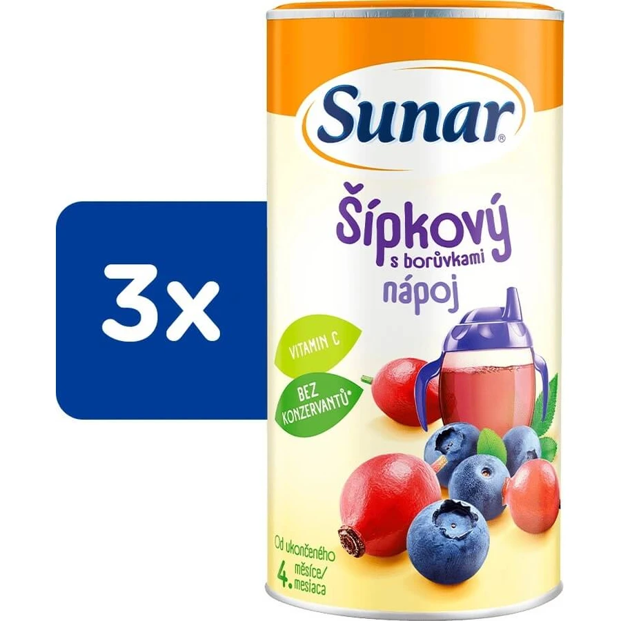 Sunar Boisson soluble à l'églantier et à la canneberge 1×200 g