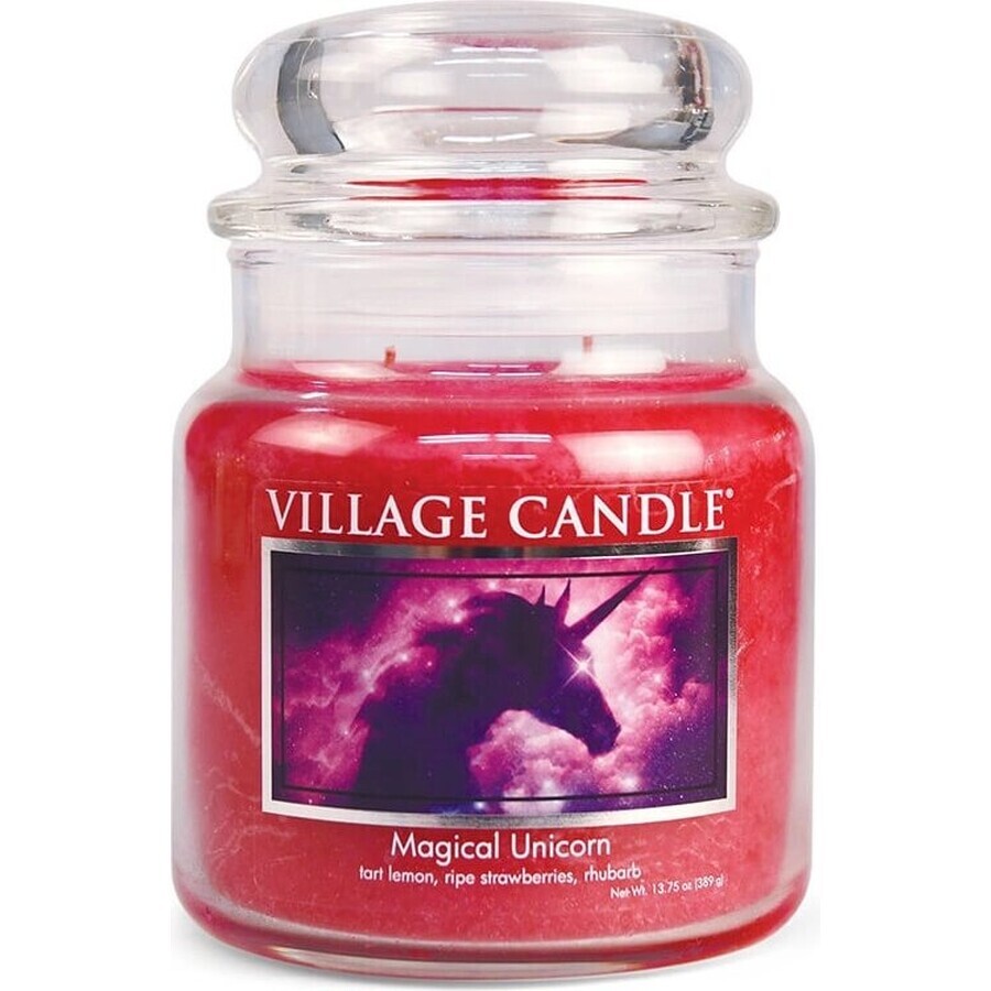 Vela perfumada Village Candle en vidrio - Unicornio Mágico, mediana 1×1 ud, vela perfumada