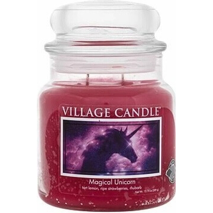 Vela perfumada Village Candle en vidrio - Unicornio Mágico, mediana 1×1 ud, vela perfumada