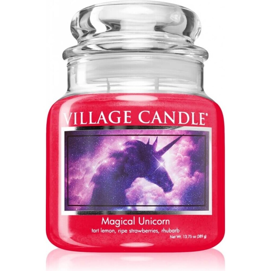 Vela perfumada Village Candle en vidrio - Unicornio Mágico, mediana 1×1 ud, vela perfumada