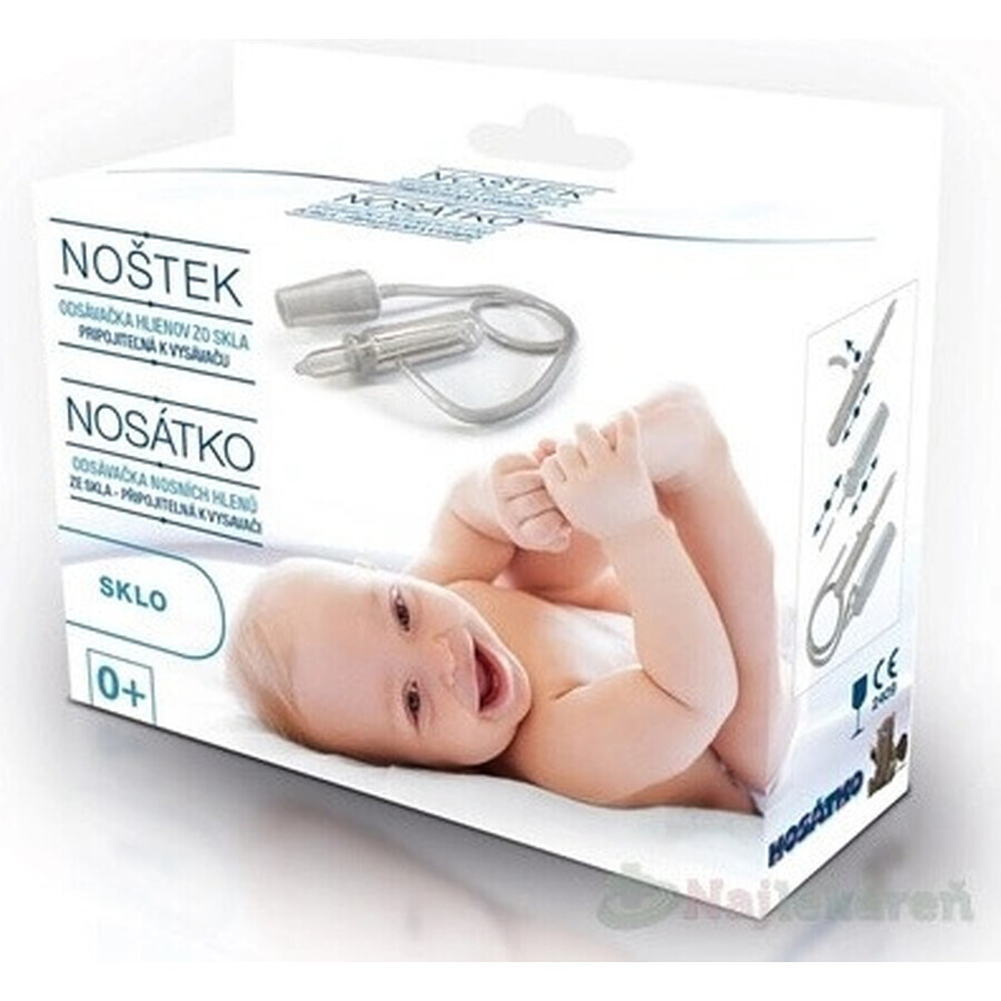 Extractor de esputo Nosko - Botella 1×1 ud, plástico con cabeza de vidrio, acoplable a aspirador