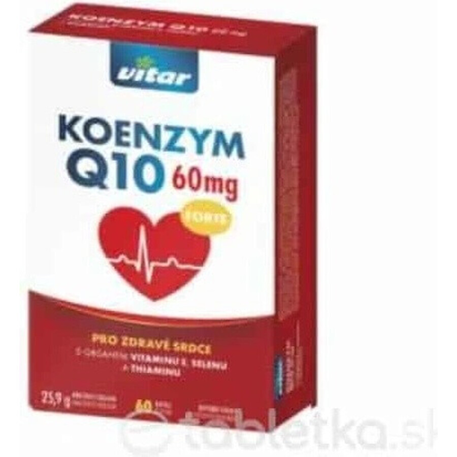 KOENZYM Q10 60 mg FORTE 1×60 cps avec vitamine E et sélénium