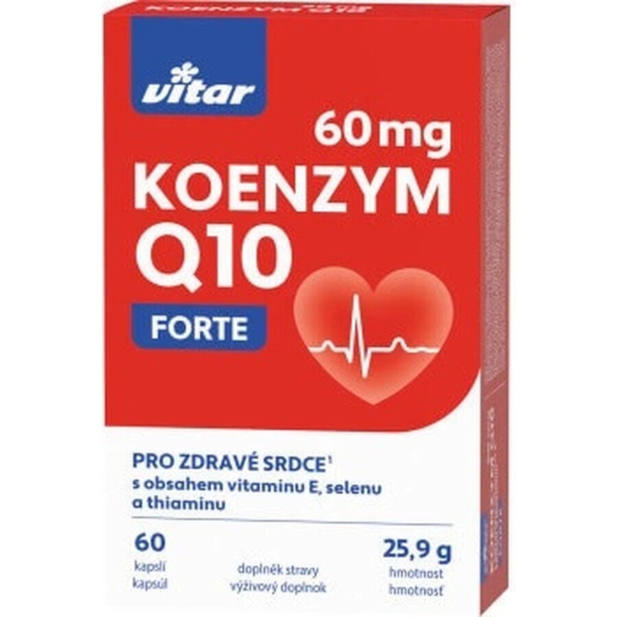 KOENZYM Q10 60 mg FORTE 1×60 cps avec vitamine E et sélénium