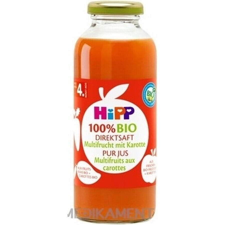 HiPP 100% Zumo de fruta ecológico con zanahoria 1×330 ml, zumo de fruta