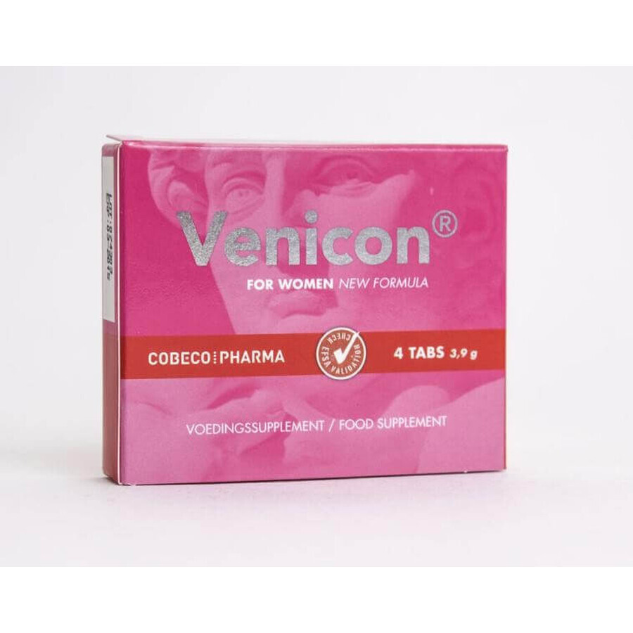 Cobeco comprimidos afrodisíacos Venicon Women 1×4 tbl, para mujer