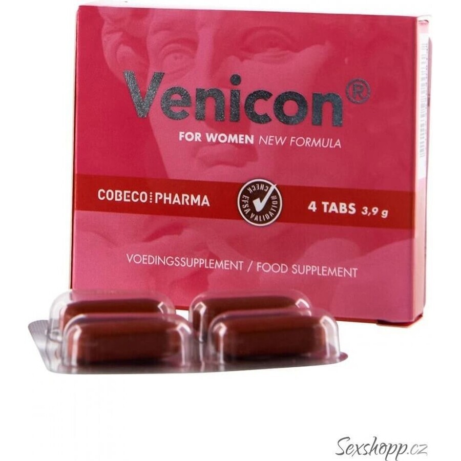 Cobeco comprimidos afrodisíacos Venicon Women 1×4 tbl, para mujer