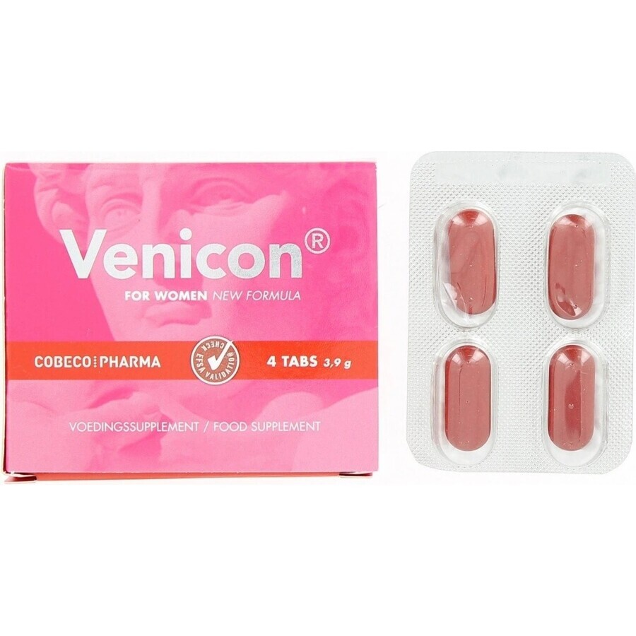 Cobeco comprimidos afrodisíacos Venicon Women 1×4 tbl, para mujer