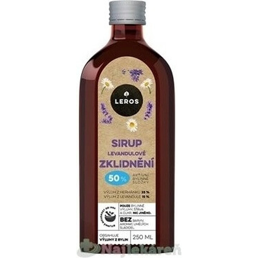 LEROS LEVANDULE JARABE CALMANTE 1×250 ml, jarabe para calmar el cuerpo