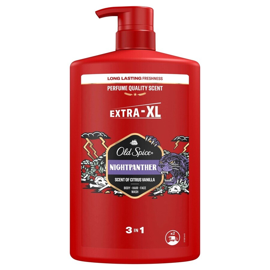 Old Spice Wolfthorn Wolfthorn Shower Gel and Shampoo 1×1000 ml, shower gel and shampoo