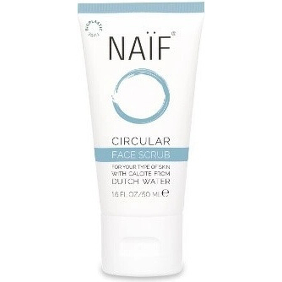 NAÏF Peeling del viso con pietra calcarea circolare 1×50 ml, peeling del viso