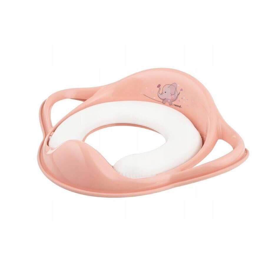 MALTEX Réducteur de toilette souple avec poignées Elephant Minimal - peach rose 1×1 pc, réducteur de toilette