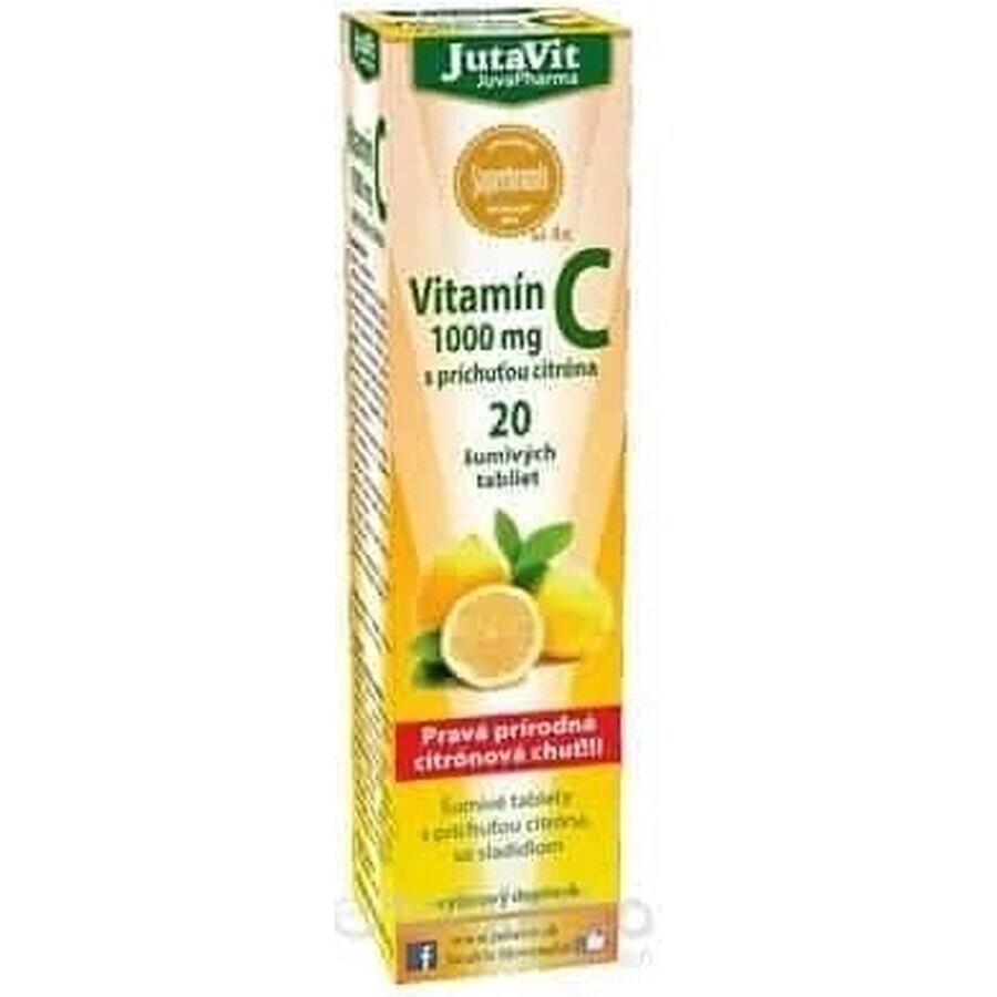 JutaVit Vitamina C 1000 mg 1×20 pcs, comprimidos efervescentes con sabor a limón