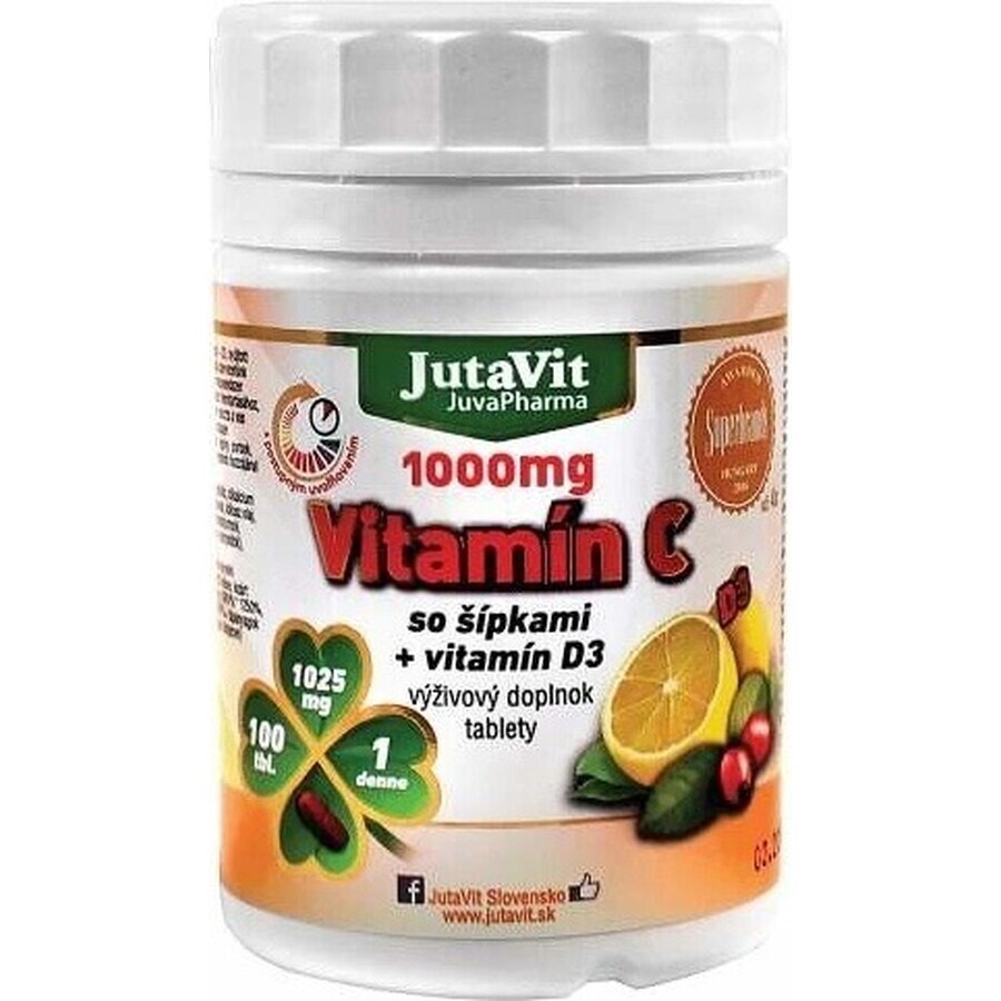 JutaVit Vitamina C 1000 mg 1×20 pcs, comprimidos efervescentes con sabor a limón