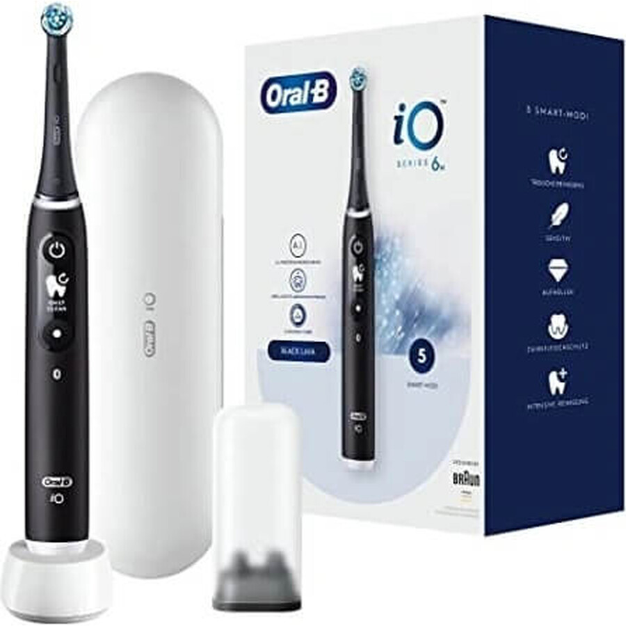 Oral B Oral B iO Series 6 Zwart 1×1 elektrische tandenborstel, elektrische tandenborstel