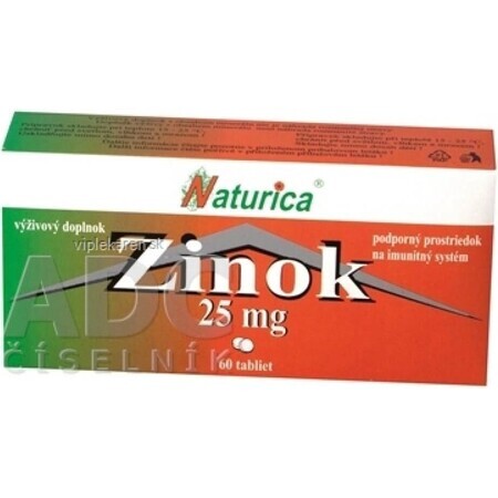 Naturica ZINOC 25 mg 1×60 tbl