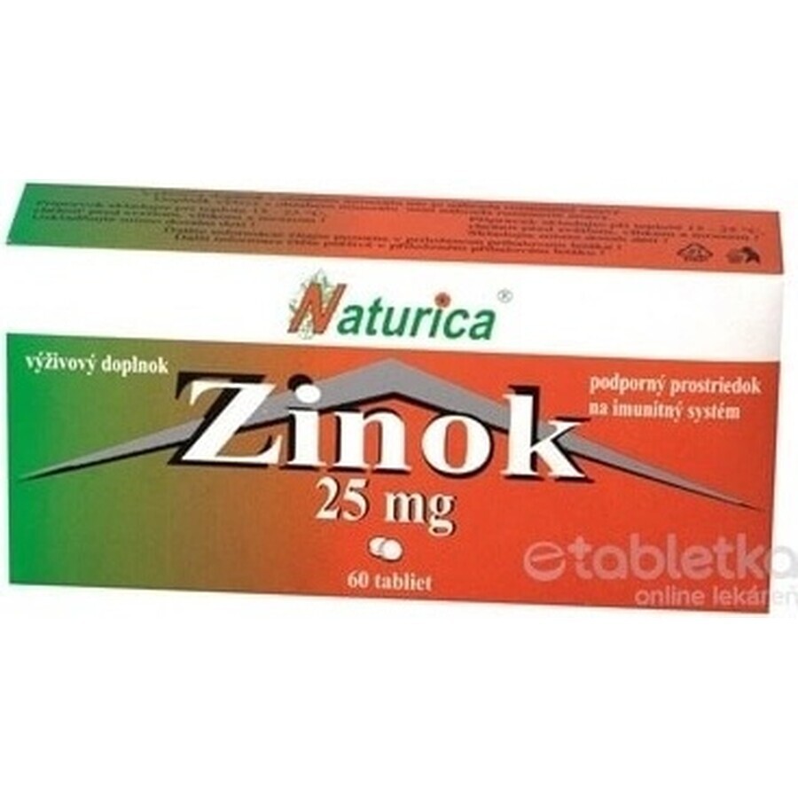 Naturica ZINOC 25 mg 1×60 tbl