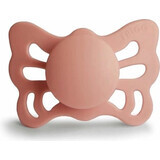 FRIGG Butterfly Butterfly Anatomical Silicone Soother Pretty in Peach, 0-6m 1×1 pc, silicone pacifier