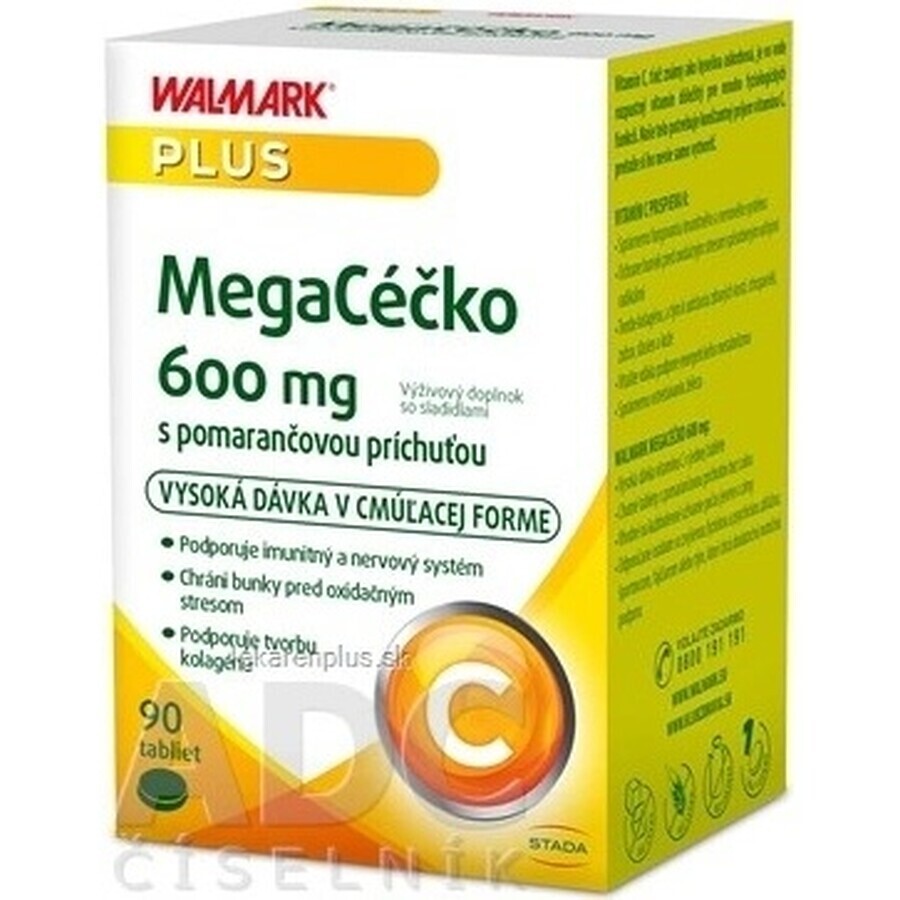 WALMARK Megacečko 600 mg orange 1×90 tbl, supliment alimentar