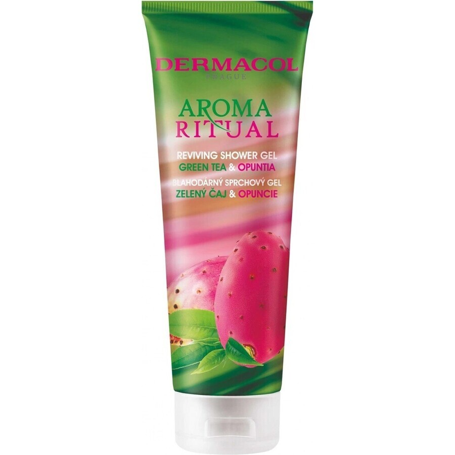 Dermacol Gel douche Aroma Ritual Thé vert et figue de barbarie 1×250 ml, hydrate la peau