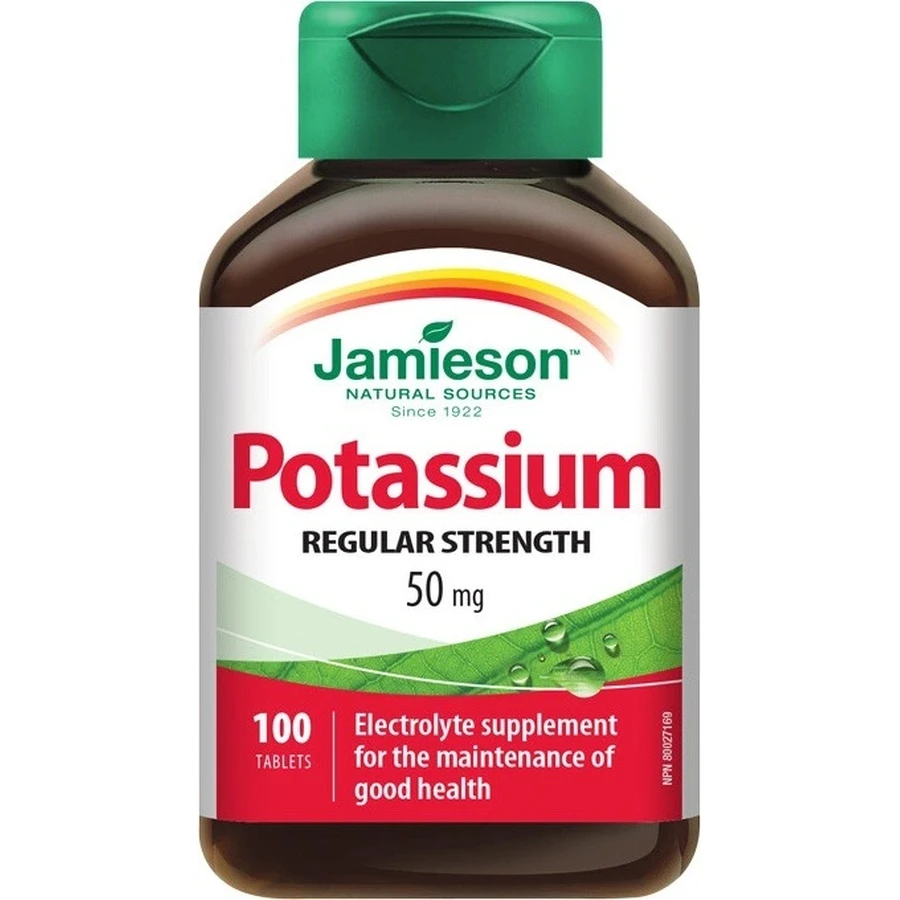 JAMIESON POTASIUM 50 mg 1×100 tbl, potassium